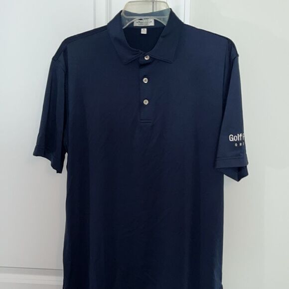 Two (2) Peter Millar Summer Comfort Blue Golf Polo Shirt M Golf Pride Grips - Picture 4 of 5
